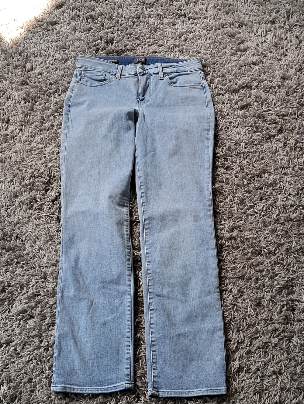 NYDJ Pale Blue Straight Leg Jeans